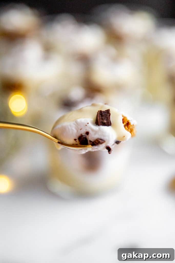 Gluten-Free Gingerbread Trifle Recipe — Festive Holiday Dessert 7 Close-up of a spoonful of trifle.