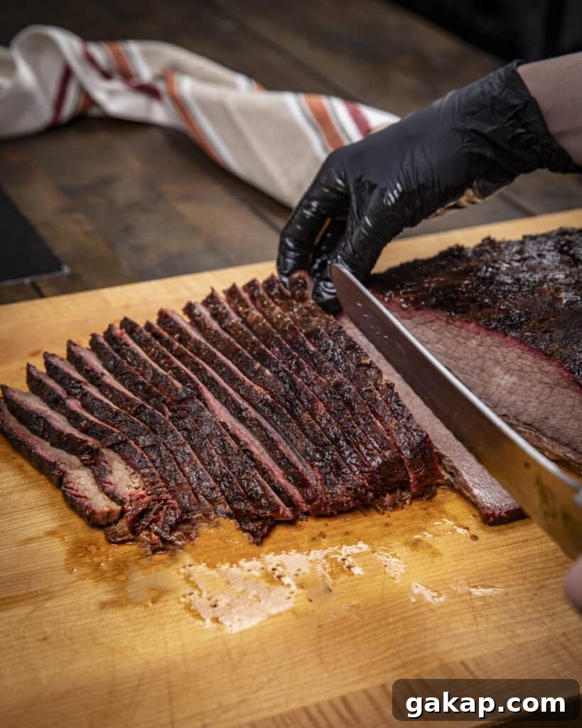Sliced brisket 