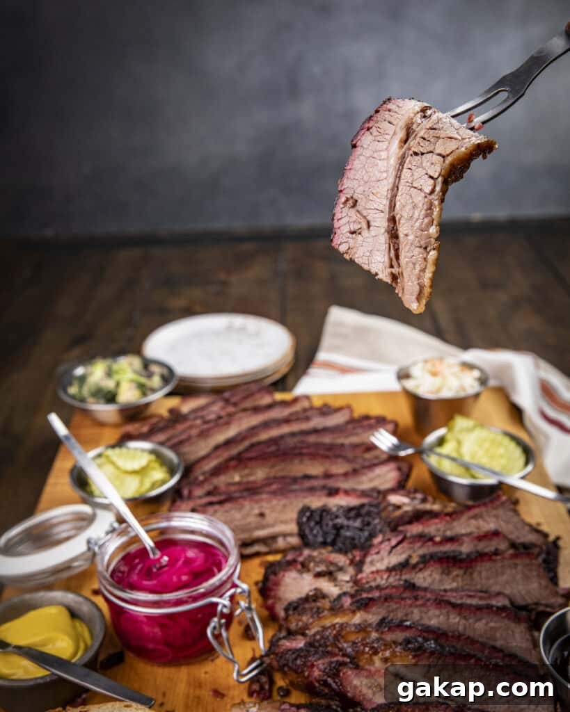 Brisket on a fork 
