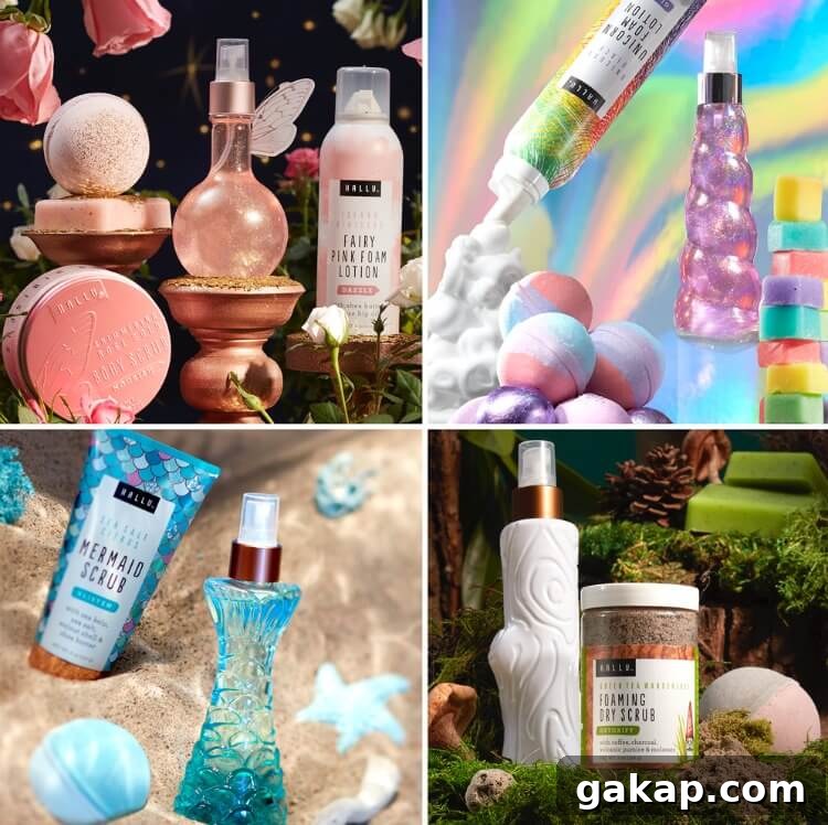 Magical HALLU Bath & Body Collections: Luxurious Skincare Line 3 HALLU unicorn and fairy products