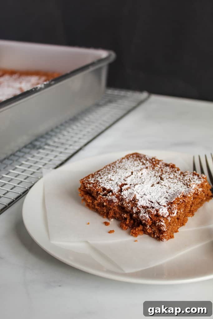Light, Tender Gluten-Free Gingerbread Recipe for Perfect Spice 2 gluten free gingerbread sitting on a white plate