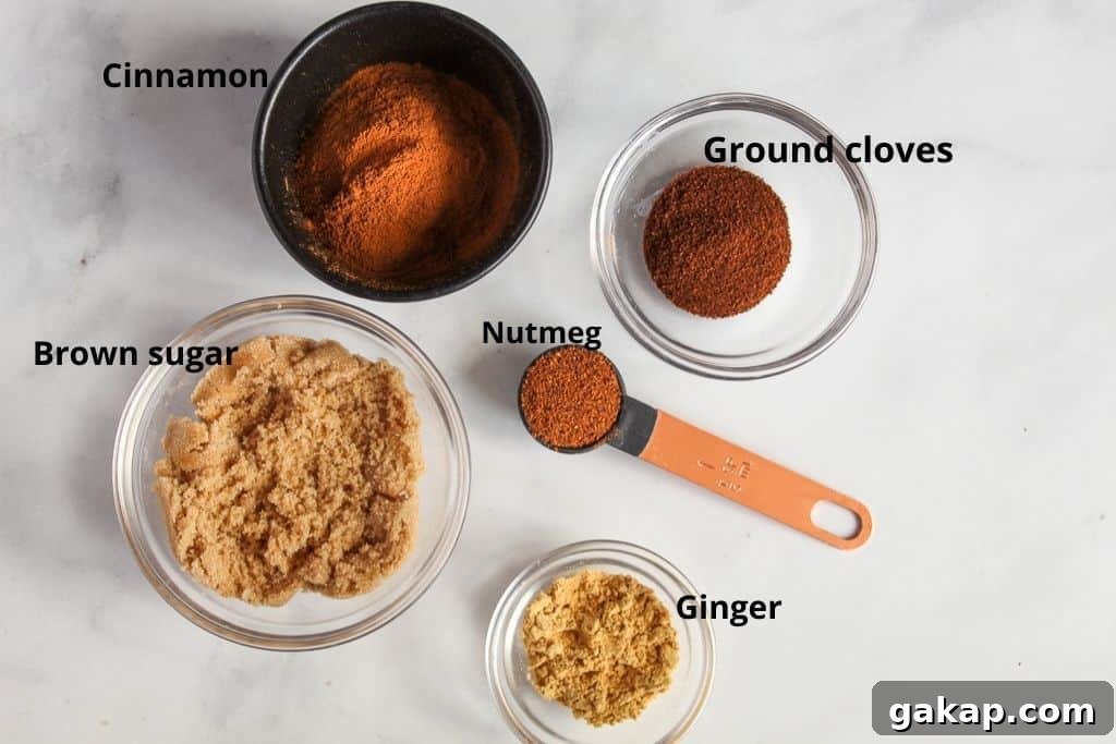 Light, Tender Gluten-Free Gingerbread Recipe for Perfect Spice 4 gingerbread mix ingredients on a counter