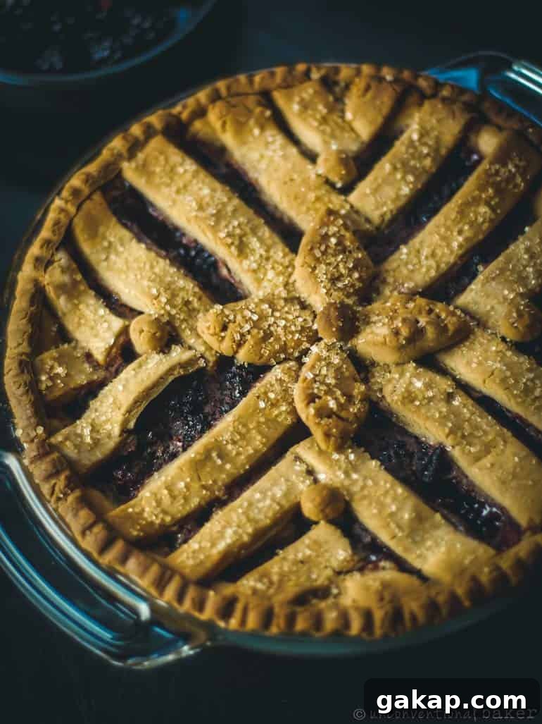 vegan gluten-free wild blackberry pie