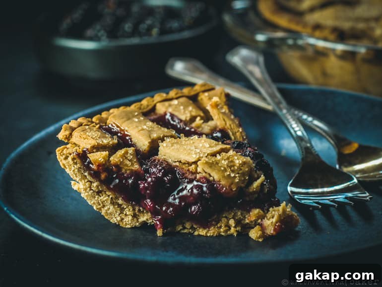 wild blackberry pie slice (dewberry pie recipe)