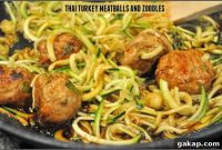 Thai Turkey Meatballs with Zoodles: Low-Carb Dinner Recipe