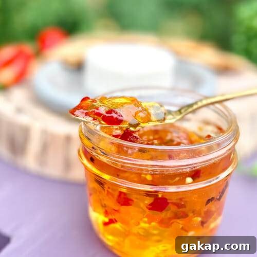 hot pepper jelly close up