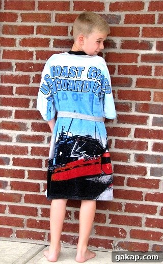 boy modeling robe