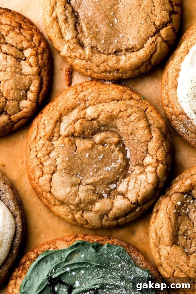 Brown Sugar Cookie Dough Recipe: Perfect Base for Any Cookie 2 close up of brown sugar cookies with sea salt on top