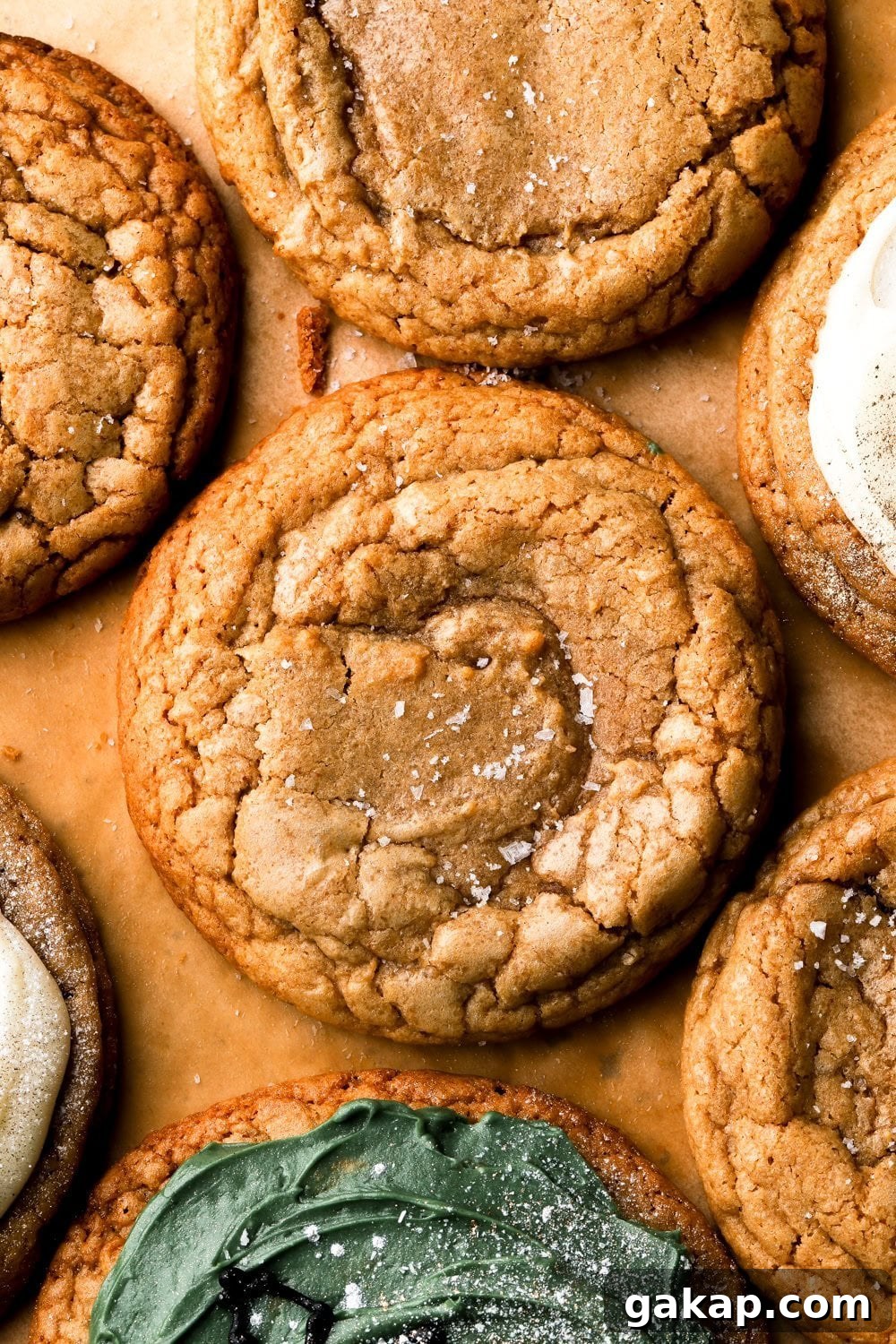 Brown Sugar Cookie Dough Recipe: Perfect Base for Any Cookie 12 close up of brown sugar cookies with sea salt on top