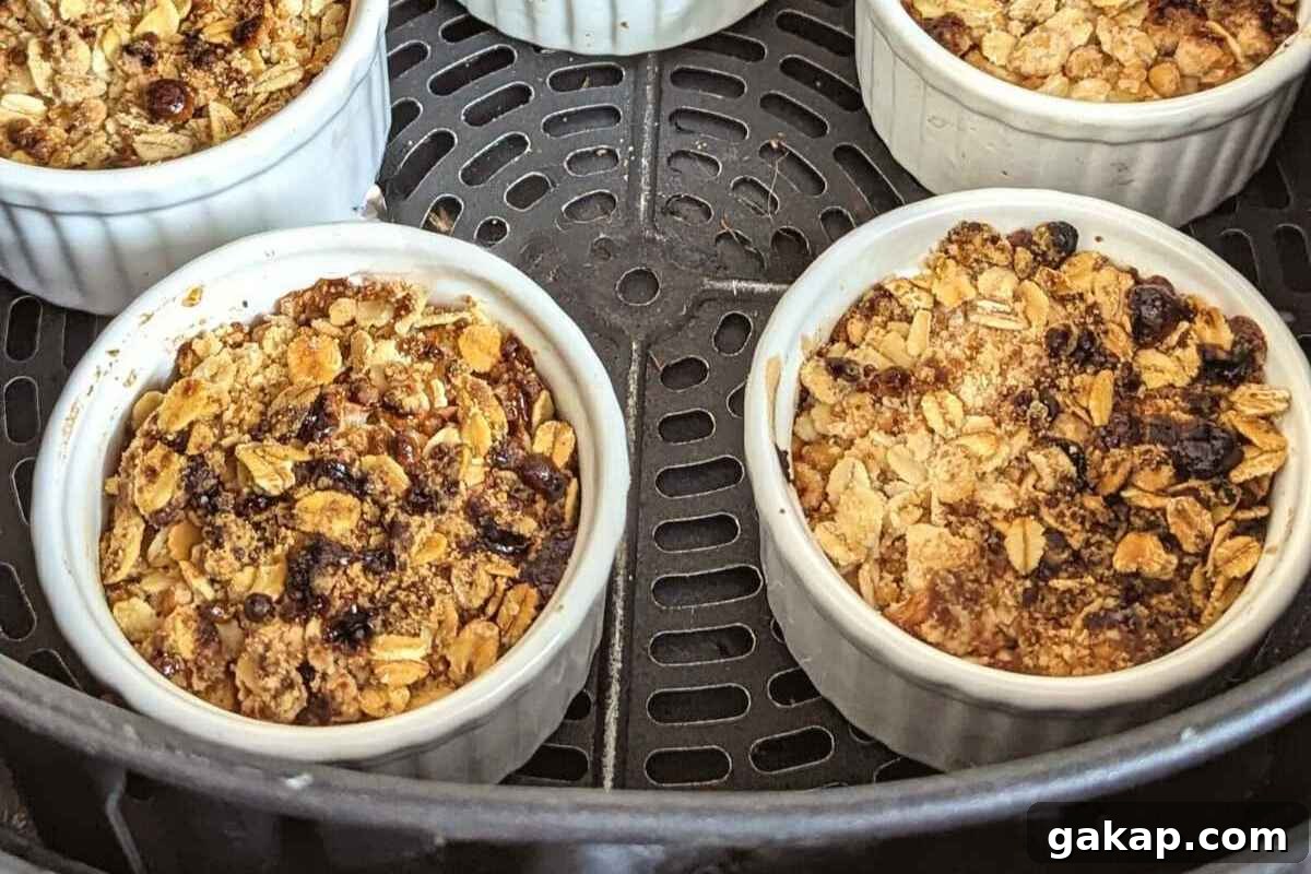 Holiday Air Fryer Recipes to Simplify Your Cooking 18 single serve apple crisp in air fryer