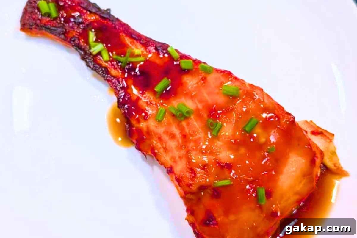 Holiday Air Fryer Recipes to Simplify Your Cooking 10 Teriyaki salmon on a plate