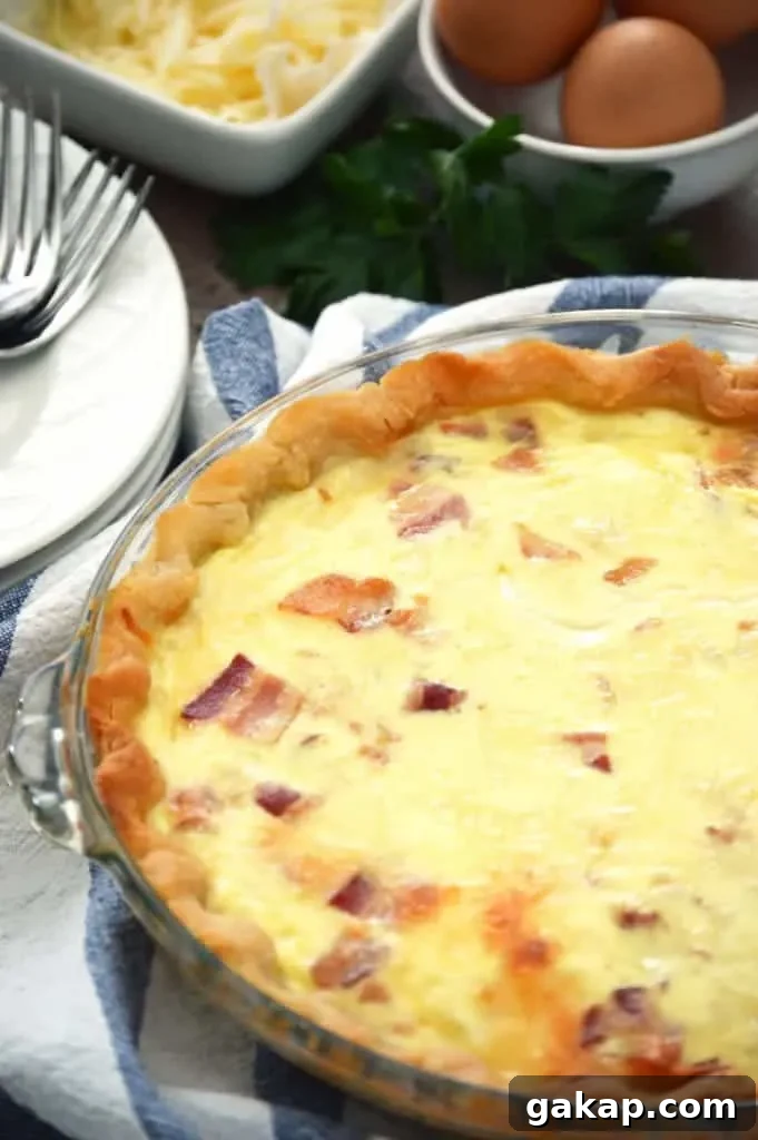 Gluten-Free Bacon and Swiss Cheese Quiche Recipe 4 Bacon and Swiss Quiche from What The Fork Food Blog