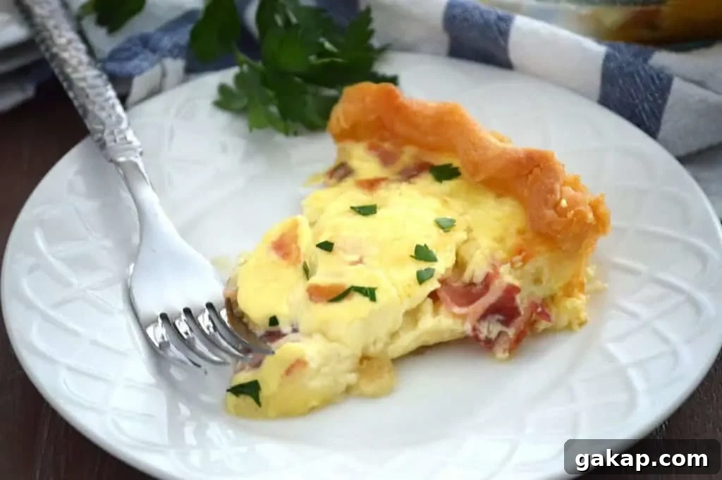 Gluten-Free Bacon and Swiss Cheese Quiche Recipe 5 Bacon and Swiss Quiche from What The Fork Food Blog