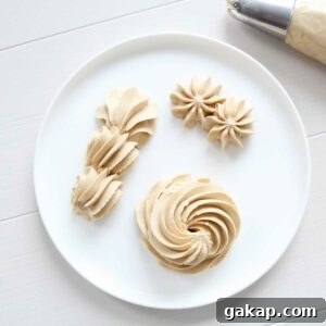 piped whipped cream - Rich & Sweet Coffee Whipped Cream with Sweet Condensed Milk