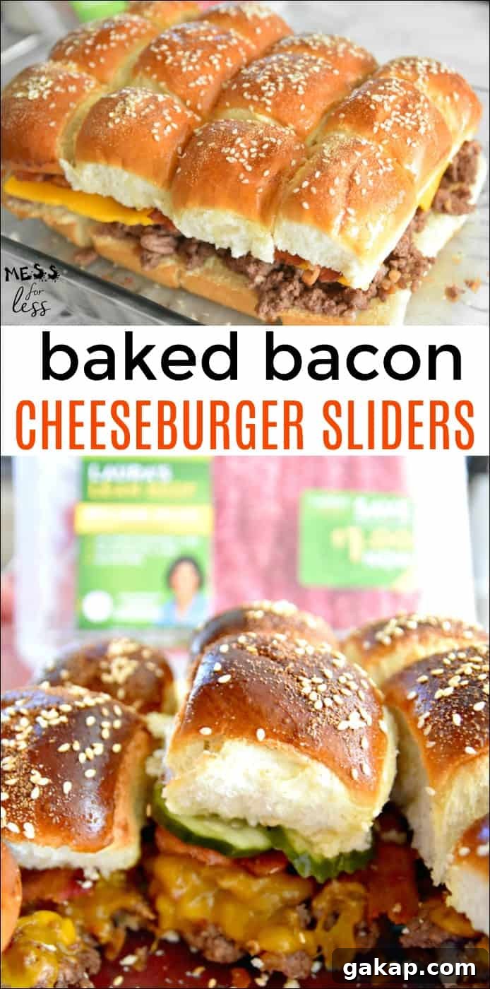 Baked Bacon Cheeseburger Sliders Recipe for Game Day and Parties 2 Baked Bacon Cheeseburger Sliders