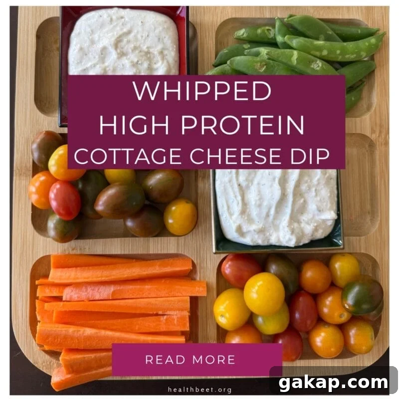 whipped cottage cheese high protein low cal veggie dip