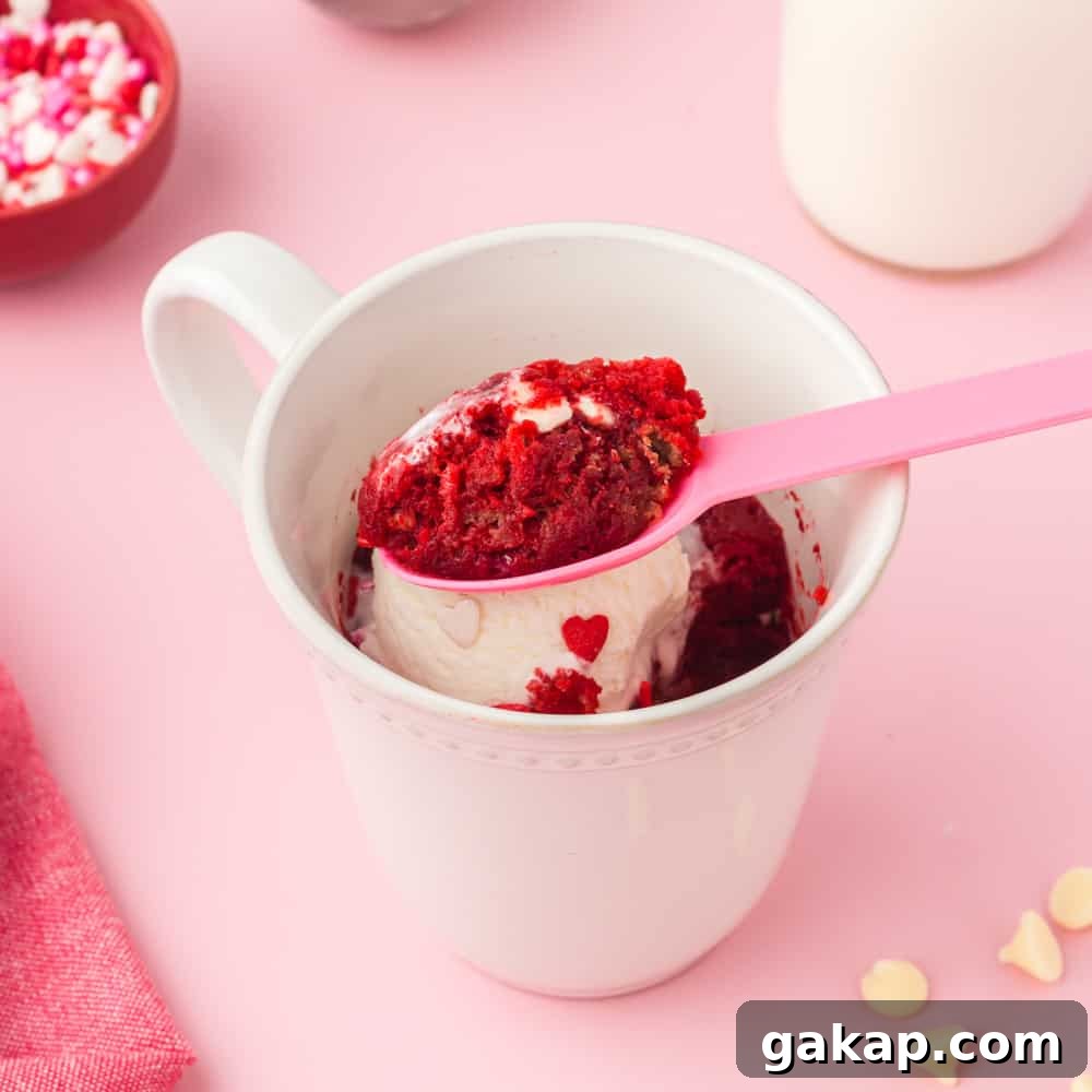 Decadent Red Velvet Cupcakes with Cream Cheese Frosting 15 Red Velvet Mug Cake