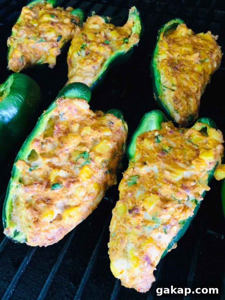 Traeger Chorizo Stuffed Poblanos