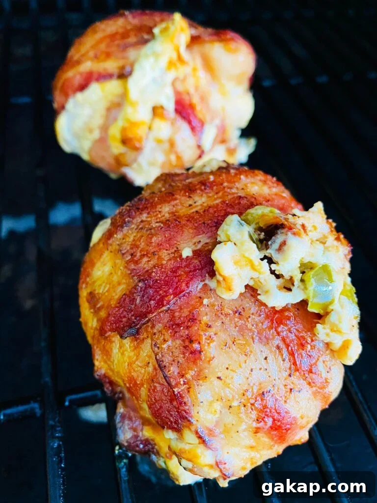 Smoked Jalapeno Popper Chicken Bombs