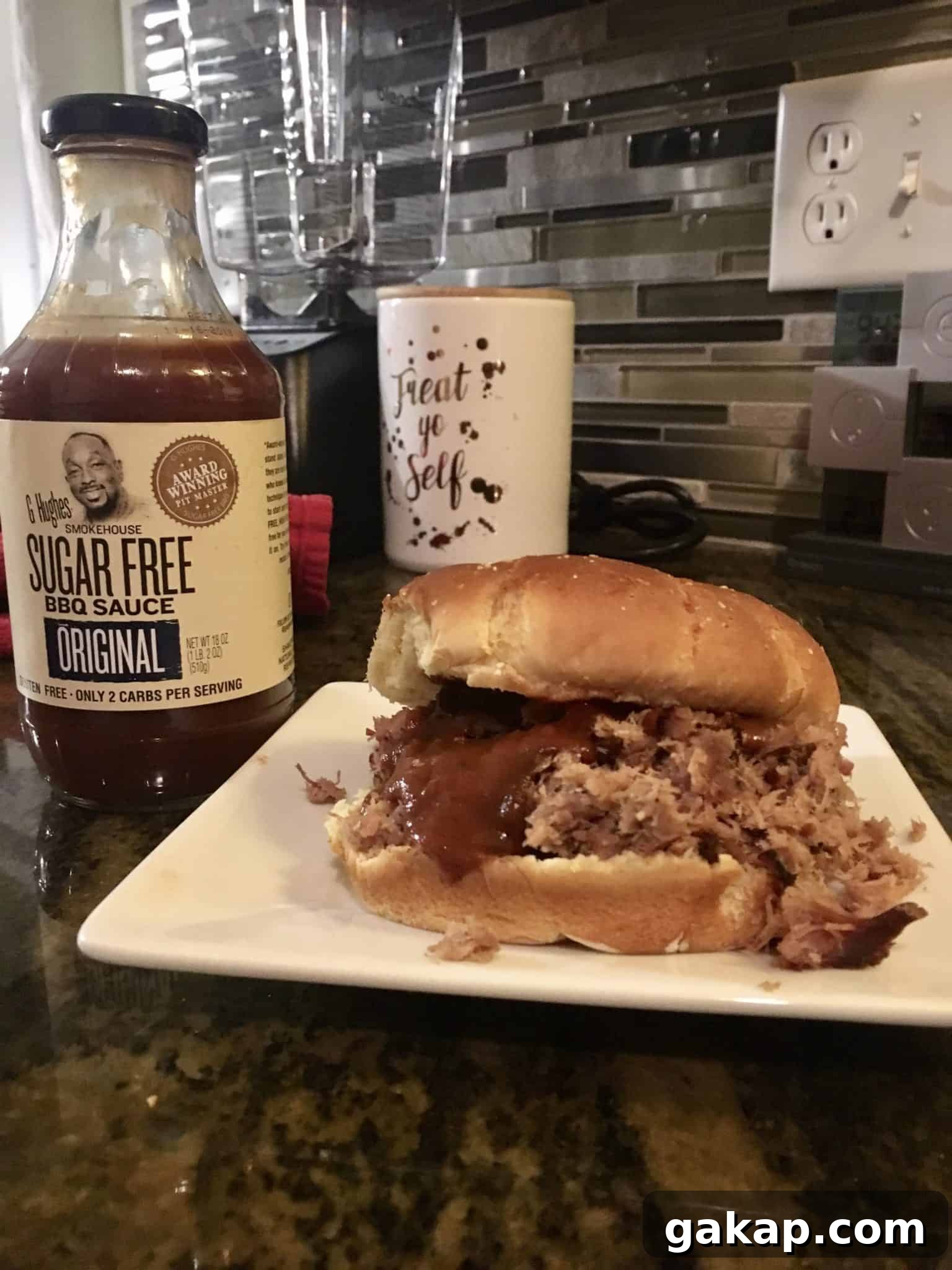 G. Hughes sugar free BBQ sauce bottle for reference