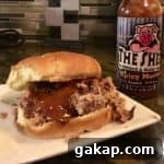 Smoked Rib and Pork Butt Sandwich