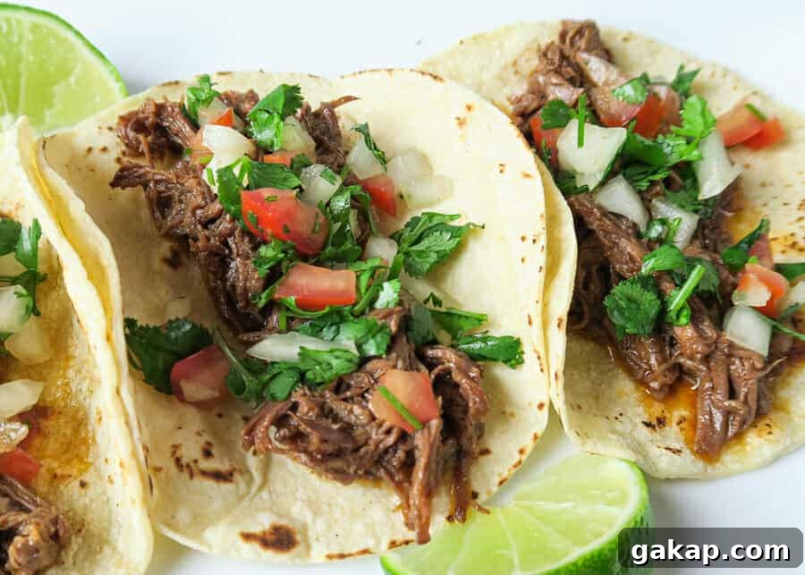 Mexican Shredded Beef Recipe for Crock Pot or Instant Pot 19 MEXICAN SHREDDED BEEF {EASY, CROCK POT OR INSTANT POT RECIPE} used in shredded beef soft tacos