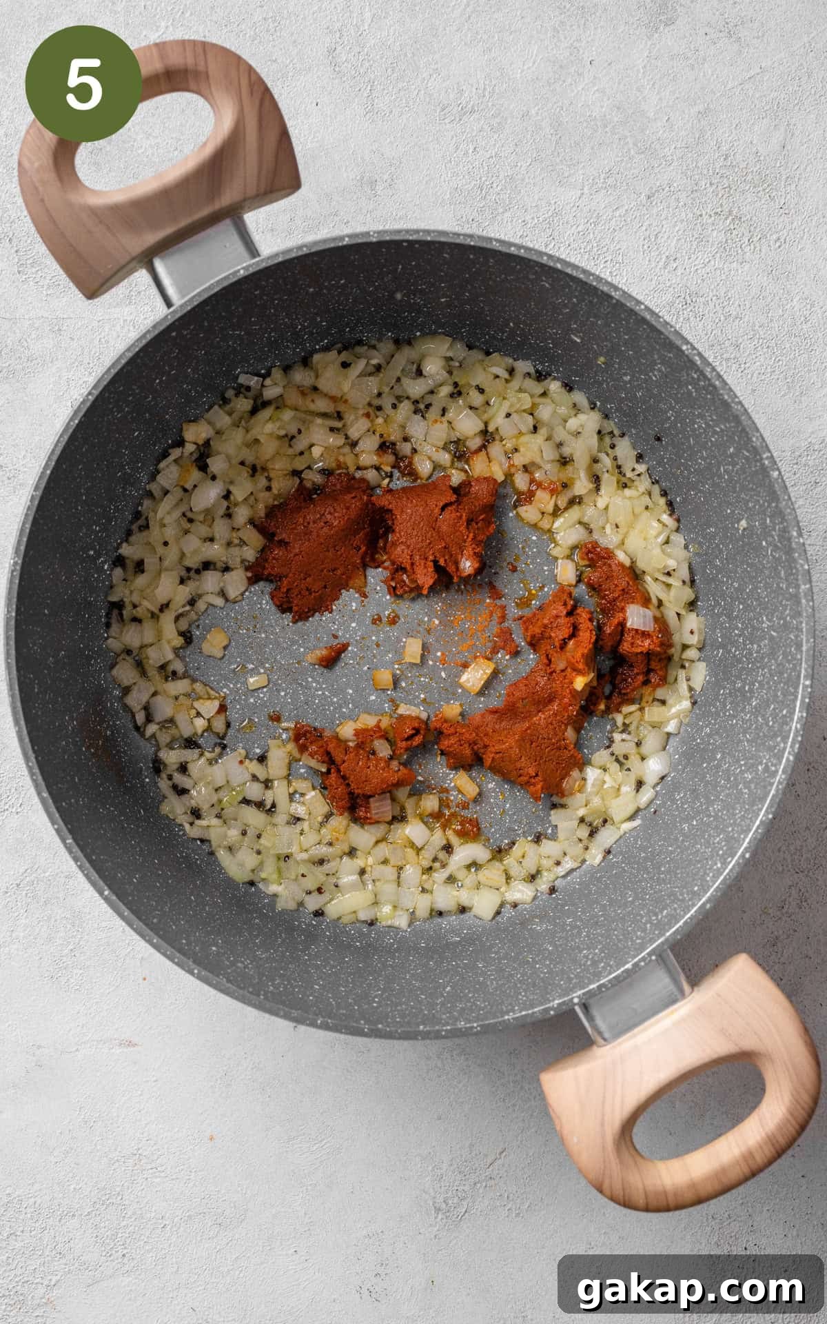 Curry paste in a pan.