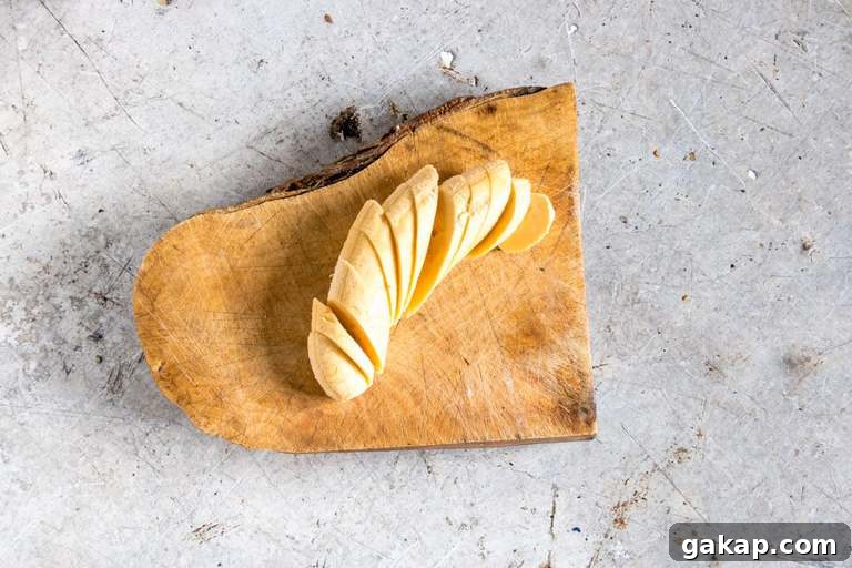 How to slice plantains - recipesfromapantry.com