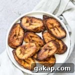 air fryer plantains on a plate