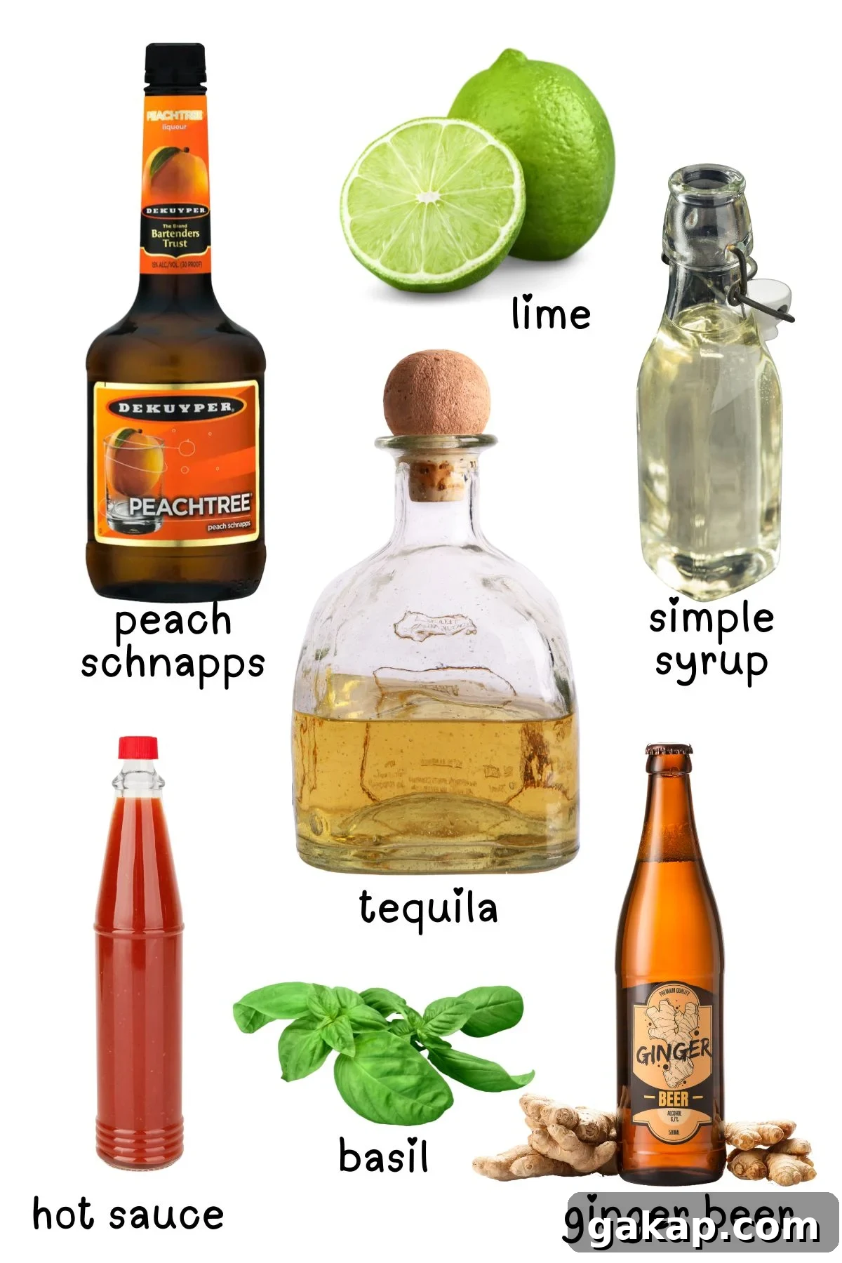Labeled ingredients for this recipe.