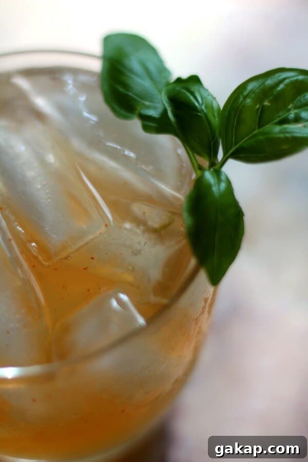 Overhead view of a moscow mule made with tequila.