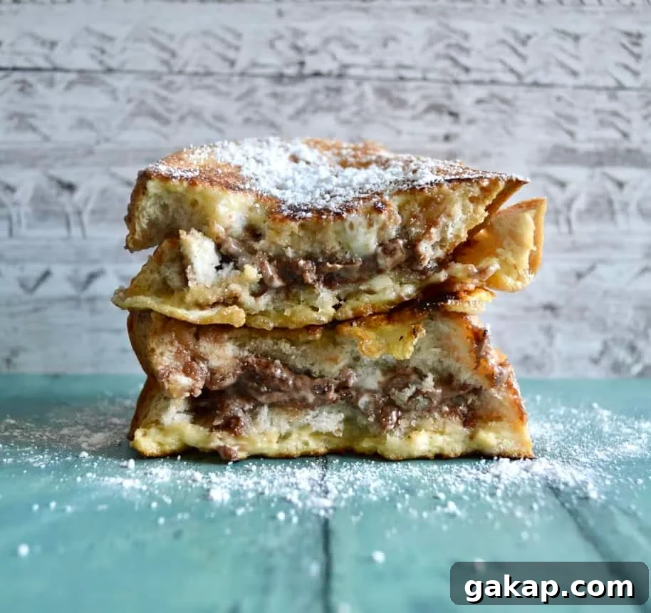 chocolate and hazelnut french toast