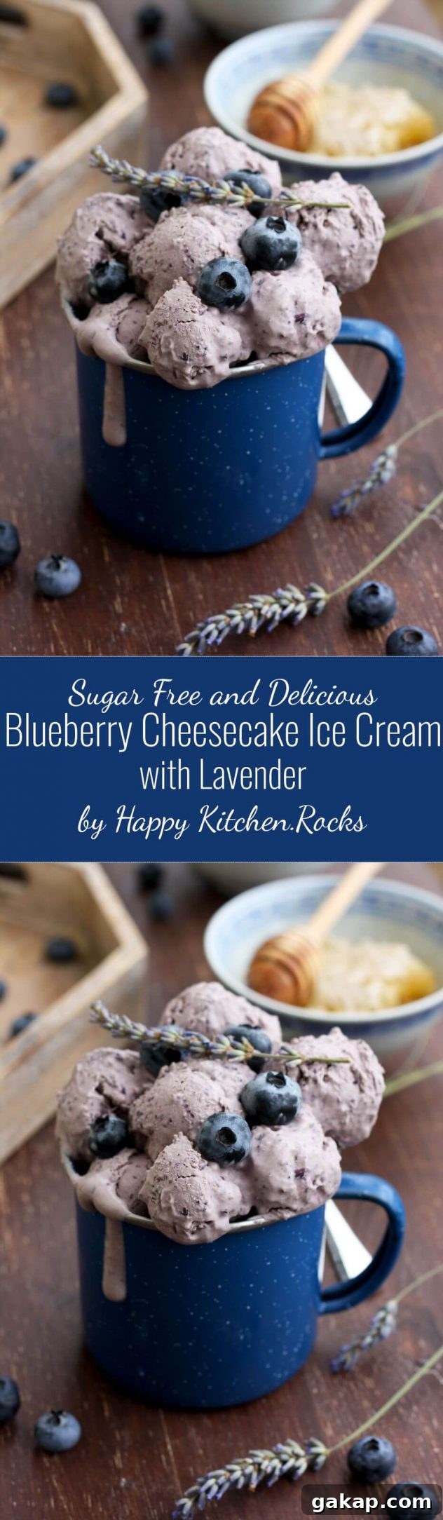 Blueberry Lavender Cheesecake Ice Cream (Sugar-Free) 8 Easy sugar free blueberry cheesecake ice cream is a delicious dessert made from just 5 ingredients! This recipe can be used without an ice cream maker.