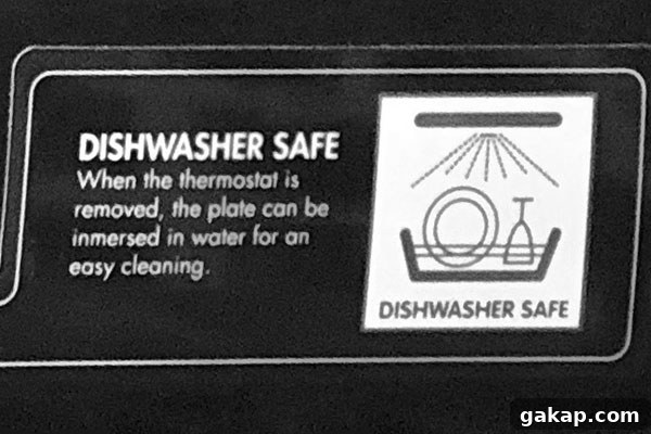 Safety label on the Delonghi Perfecto Indoor Grill