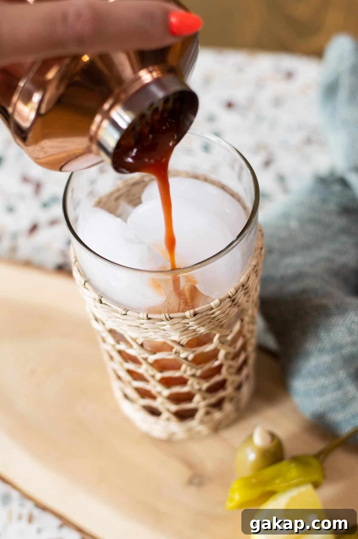 Virgin Bloody Mary Recipe v8 in a cup
