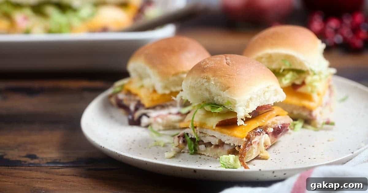 Baked Turkey Sliders With Cranberry Mustard