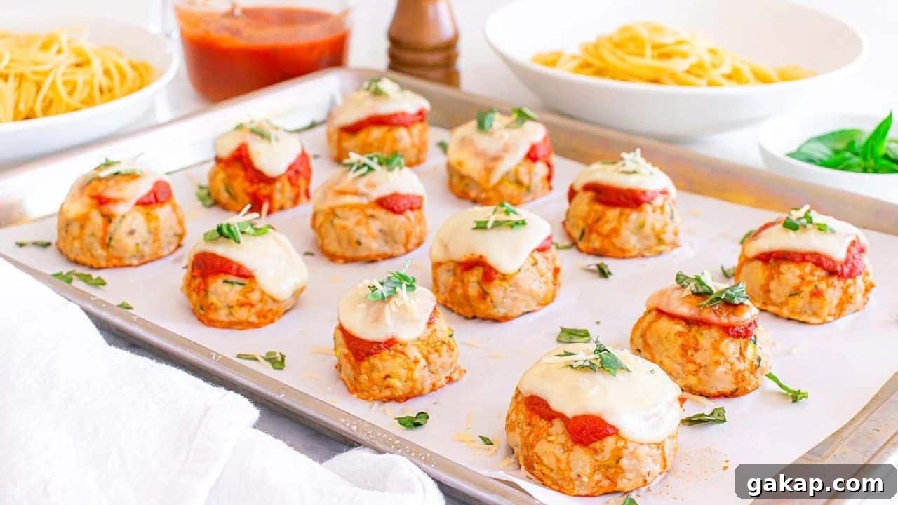 Sheet Pan Chicken Parmesan Meatballs