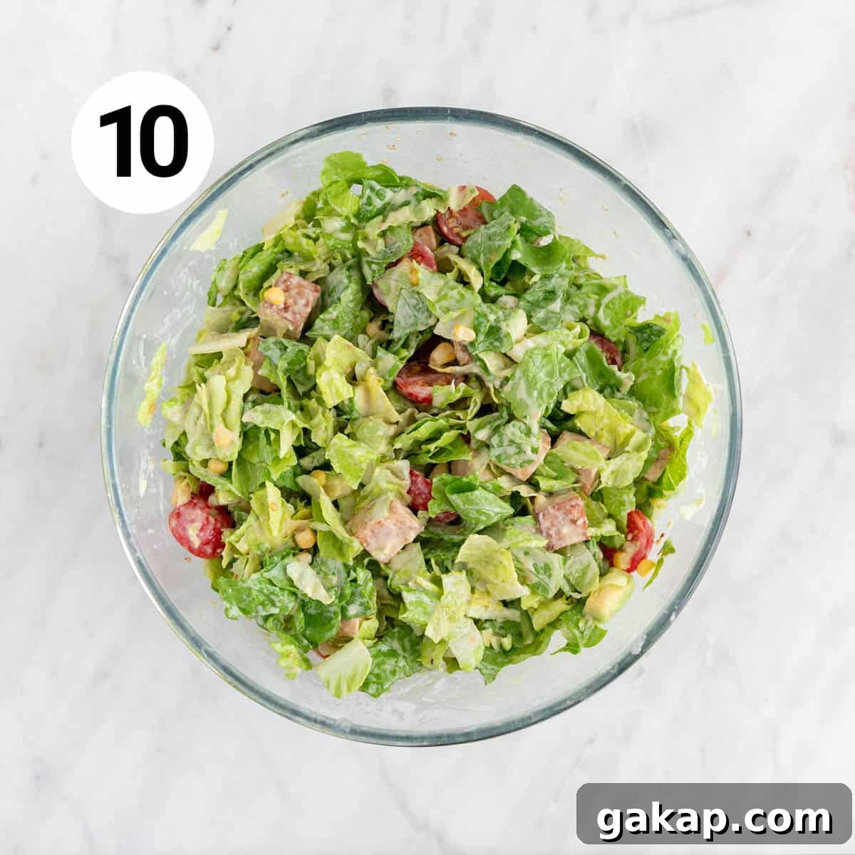 Marinated tofu salad in a large bowl.