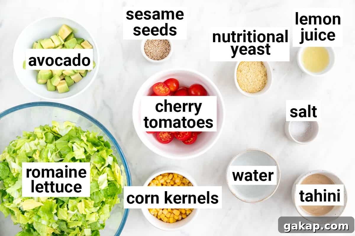 Ingredients needed to make marinated tofu salad.