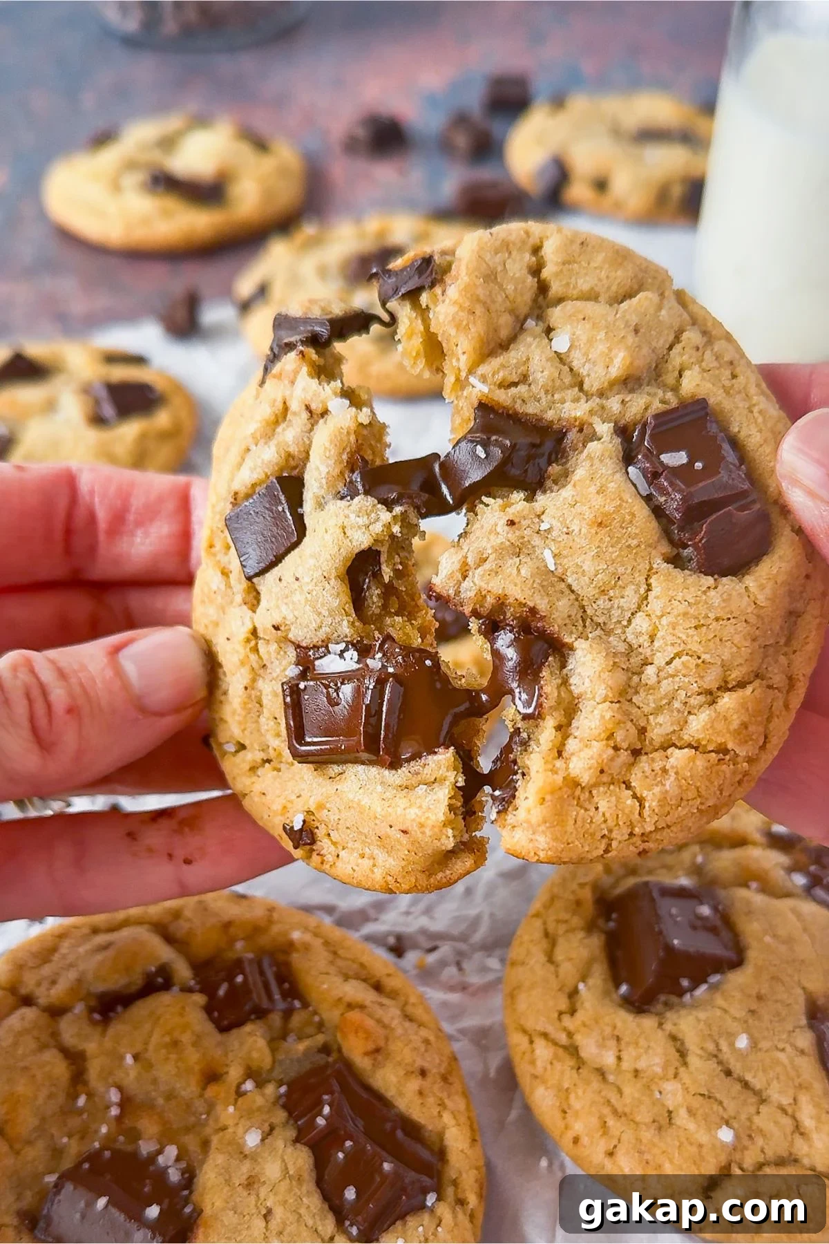 Gooey brown butter chocolate chip cookies.