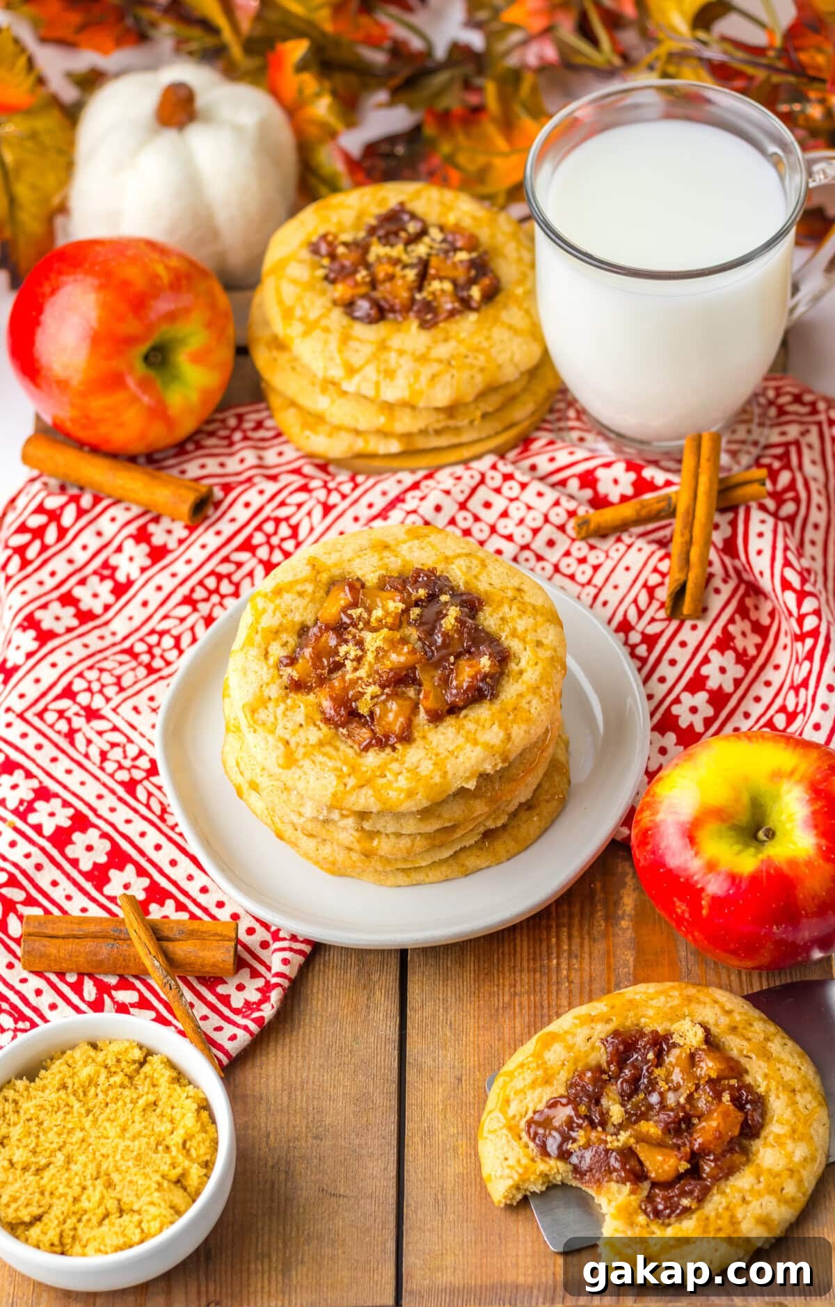 Plate of spiced apple cookies.