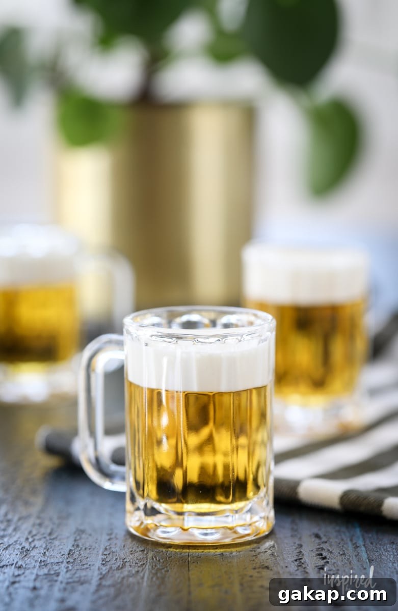 14 Memorable Friendsgiving Recipes Everyone Will Rave About 19 beer shot in a mini mug for Friendsgiving