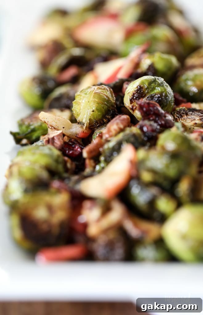 14 Memorable Friendsgiving Recipes Everyone Will Rave About 3 roasted brussels and apples for Friendsgiving