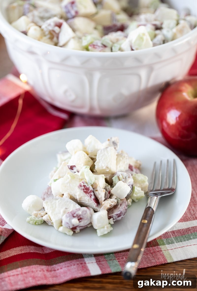 14 Memorable Friendsgiving Recipes Everyone Will Rave About 8 waldorf salad in a bowl on a table