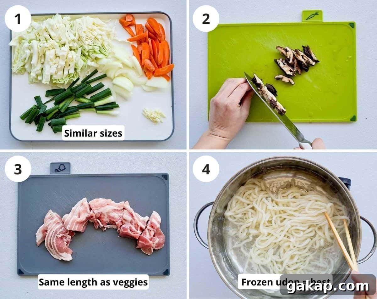 step by step instructions for preparing the ingredients