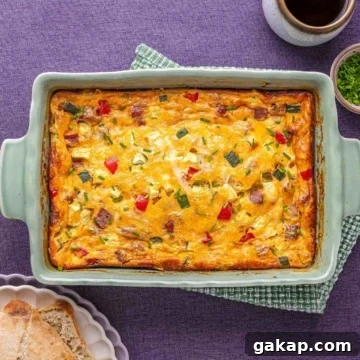 Cottage cheese and egg casserole.