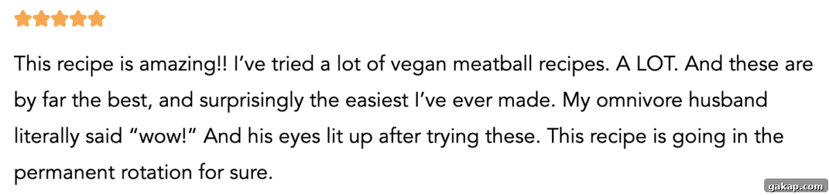 Review and rating for my vegan meatballs recipe.