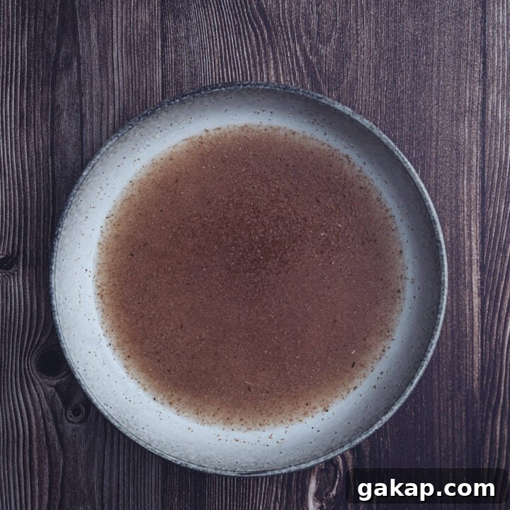psyllium husk gel mixed in a large ceramic bowl.