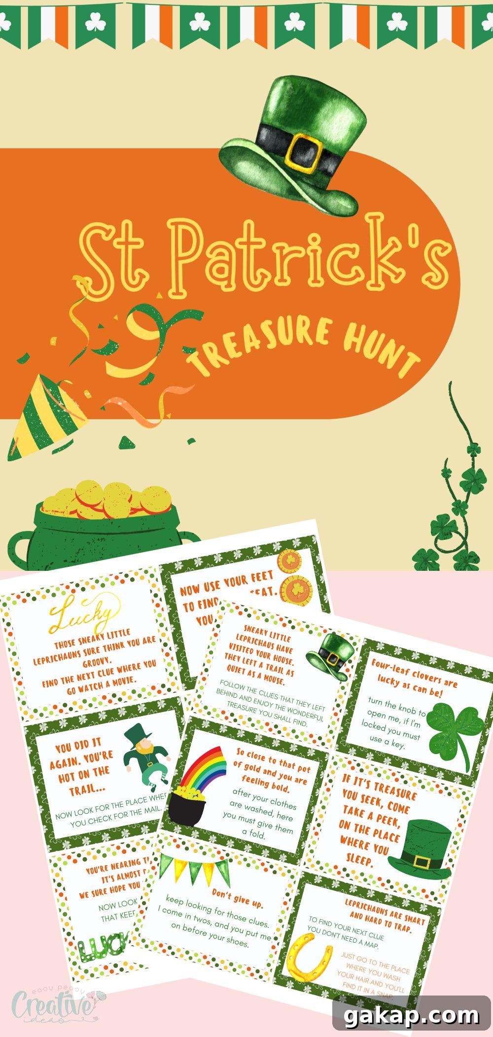 Printable St. Patrick's Day Treasure Hunt Kit for Kids 5 St Patrick's day printable