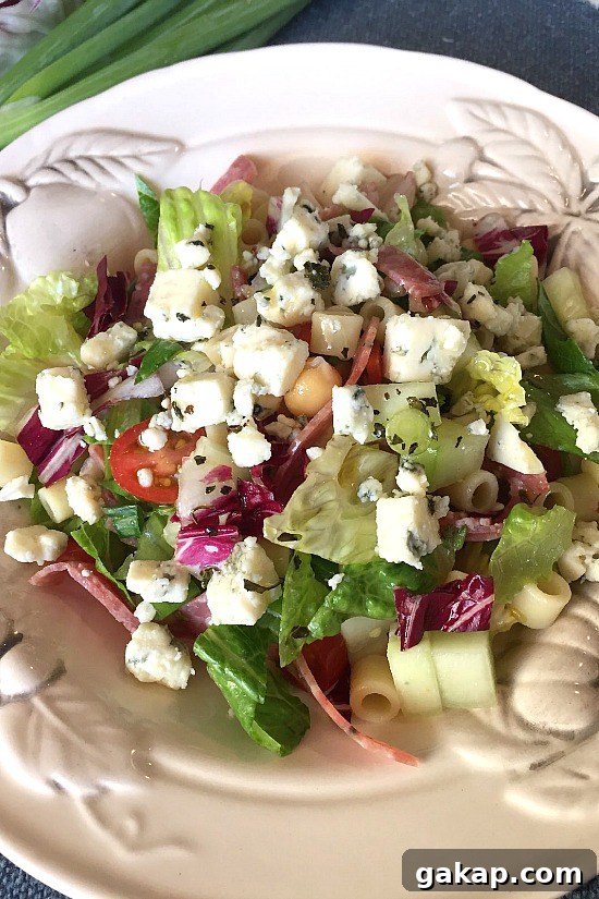 Italian Pasta and Lettuce Salad is perfect for picnics and potlucks. Italian Pasta and Lettuce Salad